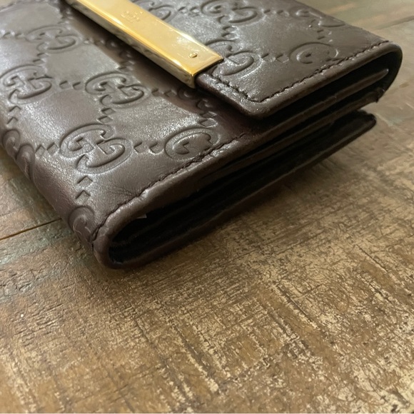Gucci GG monogram leather wallet in very good condition - Picture 5 of 11